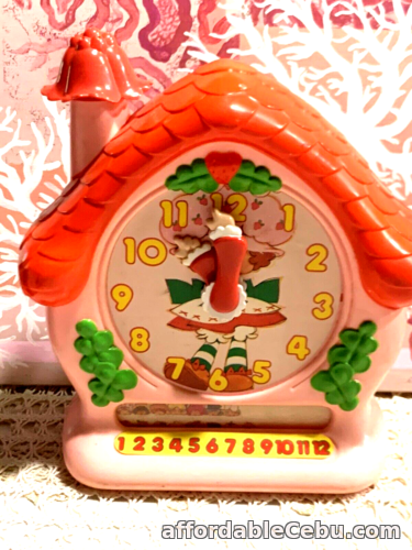 1st picture of VINTAGE STRAWBERRY SHORTCAKE 1980s PRE-SCHOOL TEACHING CLOCK For Sale in Cebu, Philippines