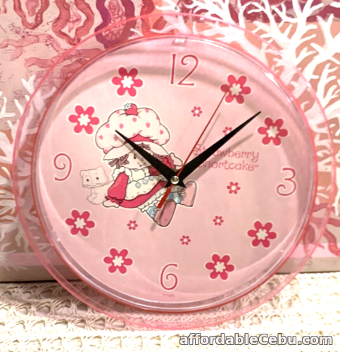 1st picture of VINTAGE STYLE STRAWBERRY SHORTCAKE TCFC WALL CLOCK WITH ORIGINAL BOX For Sale in Cebu, Philippines