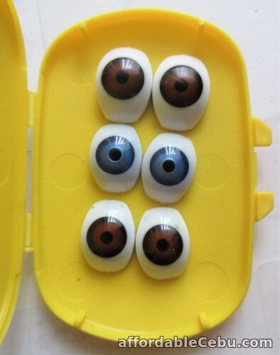 1st picture of 3 PAIRS VINTAGE DOLLS ACRYLIC FLAT BACK EYES-2 BROWN+1 BLUE-2 x 18mm & 1 x 20mm For Sale in Cebu, Philippines