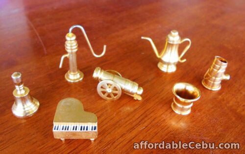 1st picture of GROUP LOT OF 7 X BRASS MINIATURES FOR DOLL'S HOUSE OR ORNAMENTS For Sale in Cebu, Philippines