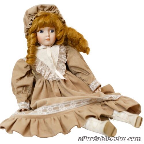 1st picture of Tall Porcelain Doll • Kind Face • Lovely Rural Retro Themed Outfit Earth Brown For Sale in Cebu, Philippines