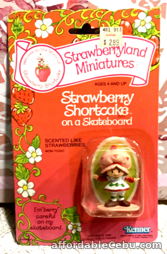 1st picture of VINTAGE 1982 STRAWBERRY SHORTCAKE ON A SKATEBOARD MINI ON CARD For Sale in Cebu, Philippines