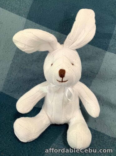 1st picture of BABY MODE - Knitted White Rabbit Bunny Plush Soft Toy Soother Nursery 30cm For Sale in Cebu, Philippines
