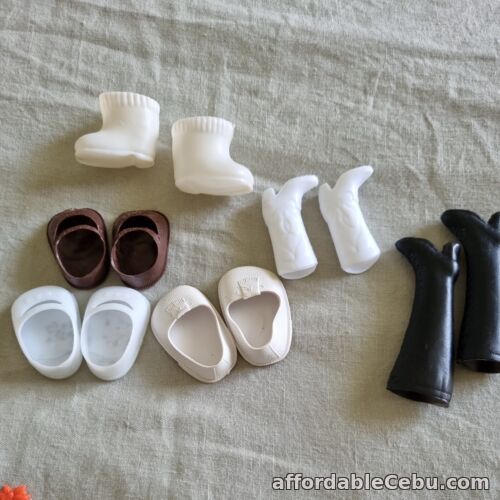 1st picture of 6 PAIRS DOLLS SHOES HONG KONG WHITE BROWN BLACK BOOTS For Sale in Cebu, Philippines