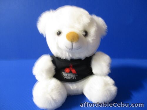 1st picture of Mitsubishi Motors Teddy Bear Black Shirt White Plush Bear 26cm Tall Very Good For Sale in Cebu, Philippines