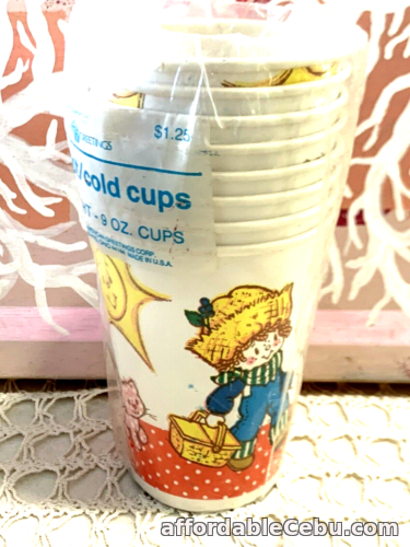 1st picture of VINTAGE STRAWBERRY SHORTCAKE 1980s 8 PACK HOT /COLD PARTY CUPS For Sale in Cebu, Philippines