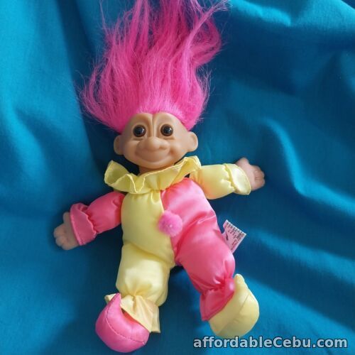 1st picture of Vintage Russ Troll Doll Jester Good Cond Pink Yellow Approx 26cm foot to hair For Sale in Cebu, Philippines