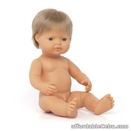 1st picture of Miniland Educational Baby Doll Caucasian Boy Dark Blonde 38cm in Polybag For Sale in Cebu, Philippines