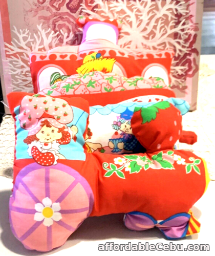 1st picture of VINTAGE 1980s STRAWBERRY SHORTCAKE STUFFED CUT AND SEW TRAIN PILLOW SET For Sale in Cebu, Philippines