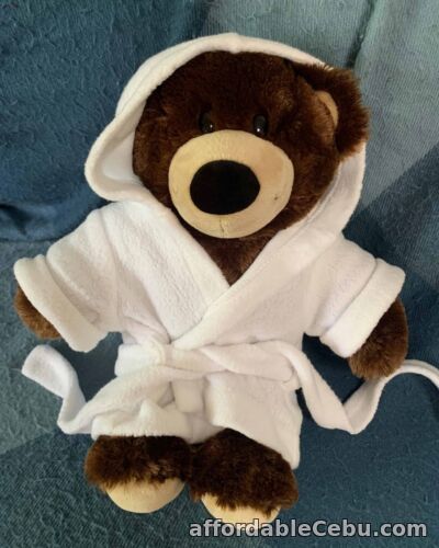 1st picture of Build A Bear 2011 Dark Brown Teddy Plush Soft Toy W/White Bath Robe 37cm For Sale in Cebu, Philippines