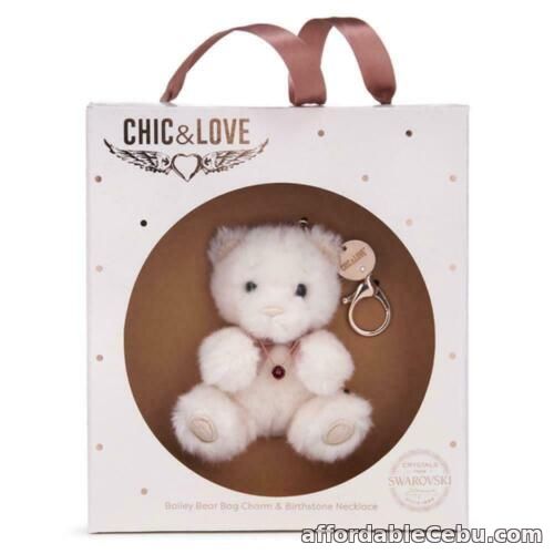 1st picture of CHIC & LOVE BAILEY BEAR BAG CHARM AND BIRTHSTONE NECKLACE - JANUARY SWAROVSKI For Sale in Cebu, Philippines