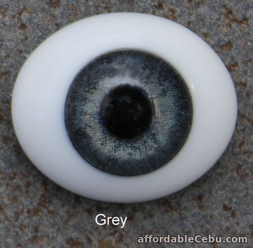 1st picture of Solid Glass, Flatback Oval Paperweight Eyes - Grey, 12mm For Sale in Cebu, Philippines