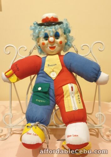 1st picture of Antique Clown doll American plush/education toy solf body hard plastic face 80s For Sale in Cebu, Philippines