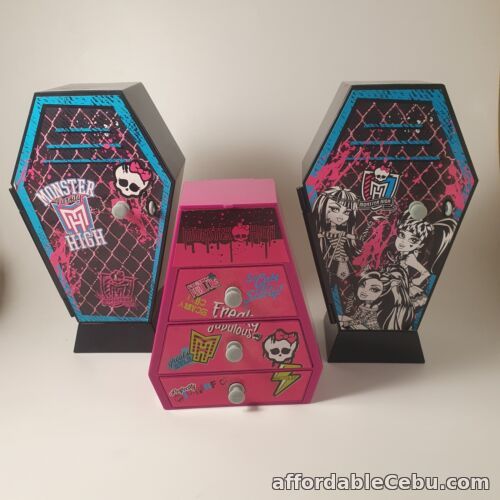 1st picture of Rare Monster High Coffin Lockers & Dresser Toy Room Accessories Furniture Bundle For Sale in Cebu, Philippines