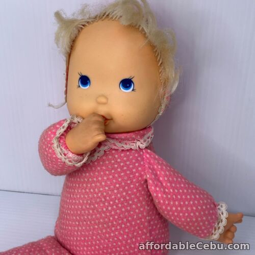 1st picture of Vintage 1979 Remco Thumb Sucking Doll Plush Cloth Body Pink For Sale in Cebu, Philippines