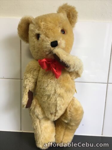 1st picture of Vinatge Deans GwenToy UK JointedTeddy Bear Mohair Plush 41cm16"Seam Label 1970s For Sale in Cebu, Philippines