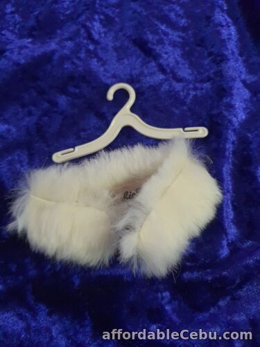 1st picture of Barbie Real white fur stole wrap clothes Authentic Vintage Mattel & coat hanger For Sale in Cebu, Philippines