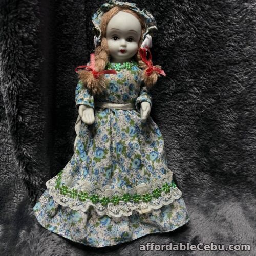 1st picture of Porcelain Doll Small Wire Frame White Face Wool Hair Dress Collectible Toy 20cm For Sale in Cebu, Philippines