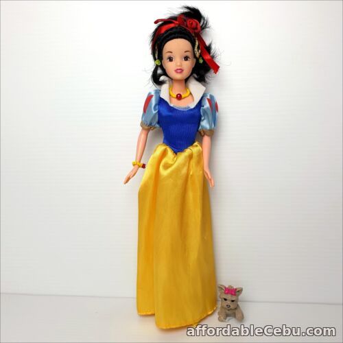 1st picture of Barbie Doll Disney Snow White Black Hair Girl with Dress and Pet Dog Simba Toys For Sale in Cebu, Philippines