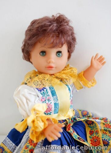 1st picture of Vintage Female Doll Plastic- Rubber • National Costume Beautiful Outfit European For Sale in Cebu, Philippines