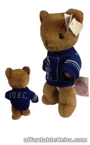 1st picture of DUKE UNIVERSITY 4 POINT TEDDY BEAR VINTAGE LATE 1990's 16" 42cm + Sweater BNWT For Sale in Cebu, Philippines