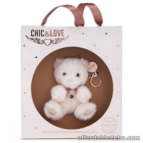 1st picture of CHIC & LOVE BAILEY BEAR BAG CHARM AND BIRTHSTONE NECKLACE - DECEMBER SWAROVSKI For Sale in Cebu, Philippines