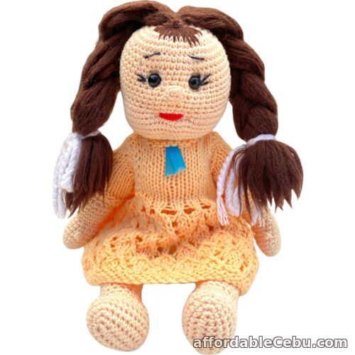 1st picture of Handmade Crochet Rag Doll Amigurumi Stuffed Toy Knitted Girl Brown Hair For Sale in Cebu, Philippines