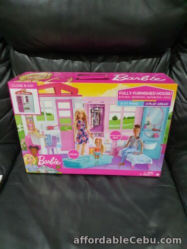 1st picture of Barbie Doll House Portable Close & Go Fully Furnished Pool Play Set Gift Girl For Sale in Cebu, Philippines