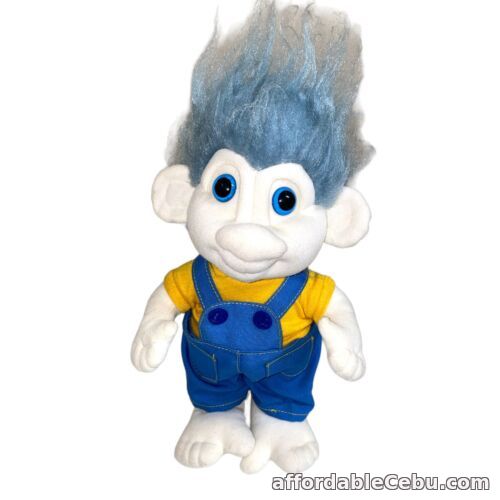 1st picture of Hansa White Troll in Overall Plush Doll Toy Stuffed Animal Blue Hair Eye For Sale in Cebu, Philippines