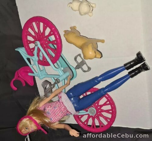 1st picture of Barbie Spin N Ride Pups Playset 2014 Mattel Doll Bike Dogs Discontinued HTF For Sale in Cebu, Philippines