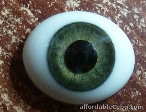 1st picture of Solid Glass, Flatback Oval Paperweight Eyes - Green, 14mm For Sale in Cebu, Philippines