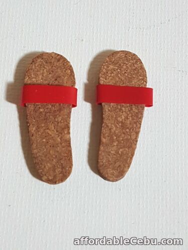 1st picture of VINTAGE BARBIE ® 1 pair of Original Ken #750 cork sandals from 1961 (red) For Sale in Cebu, Philippines