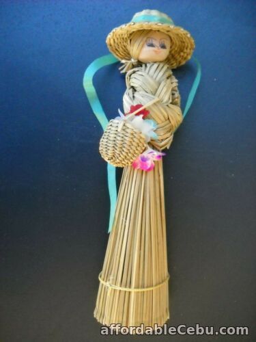 1st picture of **VINTAGE UNUSUAL ASIAN STYLE RAFFIA DOLL 17cm HIGH IN VERY GOOD CONDITION** For Sale in Cebu, Philippines