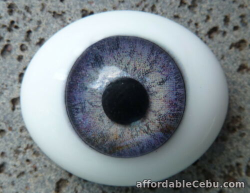 1st picture of Solid Glass, Flatback Oval Paperweight Eyes -  Dark Violet, 24mm For Sale in Cebu, Philippines