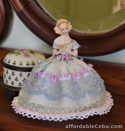 1st picture of Chloe Elegantly Dressed Handmade Miniature Porcelain Half Doll For Sale in Cebu, Philippines