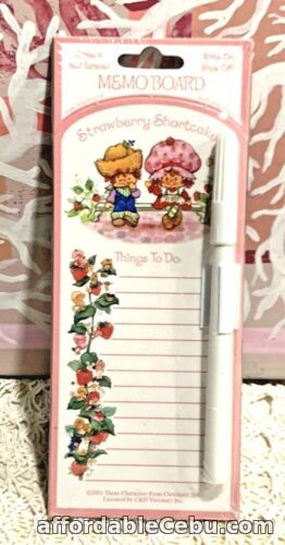 1st picture of VINTAGE STYLE STRAWBERRY SHORTCAKE THINGS TO DO MEMO BOARD WHITE BOARD MARKER For Sale in Cebu, Philippines