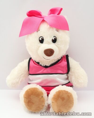 1st picture of Build-A-Bear White Bear + Cheerleader Outfit and Hair Bow, Excellent Condition For Sale in Cebu, Philippines