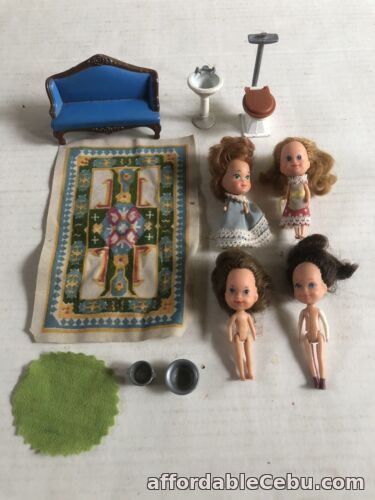 1st picture of MATTEL vintage THE LITTLES toy dollhouse DOLL+FURNITURE parts accessory lot 1980 For Sale in Cebu, Philippines