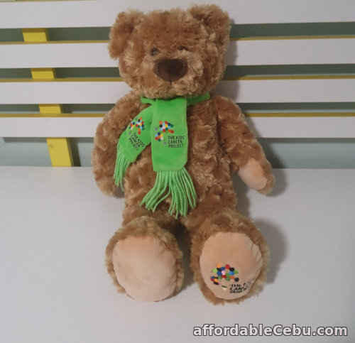 1st picture of THE KIDS CANCER PROJECT  GREEN SCARF TEDDY BEAR PLUSH SOFT TOY 44cm For Sale in Cebu, Philippines
