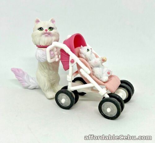 1st picture of Barbie Posh Pets White Persian Cat Mother w/Baby Kitten Stroller Mattel 2003 #2 For Sale in Cebu, Philippines