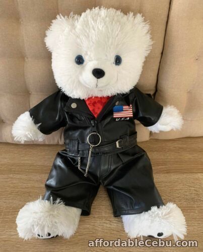 1st picture of The Bear Factory 2001 'Freedom' BIKER USA White Plush Removeable Clothes 46cm For Sale in Cebu, Philippines