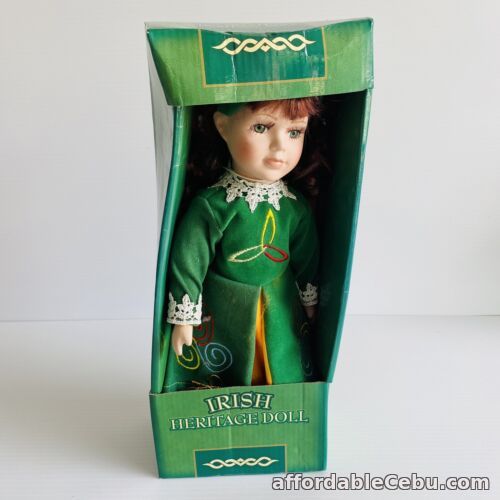 1st picture of Irish Heritage Doll - Porcelain Doll With Green Velvet Dress Never Opened - Aus For Sale in Cebu, Philippines