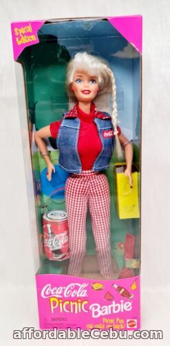1st picture of Mattel Coca-Cola Picnic Barbie + Picnic Fun Cut-Outs on Back! 1997 # 19626 # 3 For Sale in Cebu, Philippines