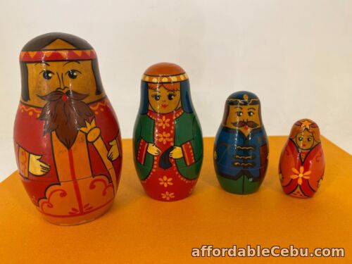 1st picture of Russian Nesting Dolls - Babushka Matryoshka - Hand Paint 4 Piece Wooden Set #5 For Sale in Cebu, Philippines