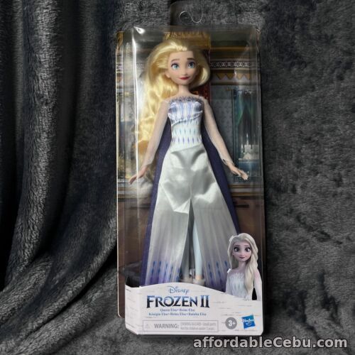 1st picture of Queen Elsa Doll Disney Frozen 2 Hasbro Blonde Girl Blue Dress Shoes In Box 30cm For Sale in Cebu, Philippines