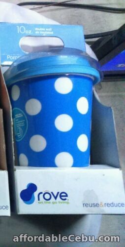 1st picture of ROVE DOUBLE WALL INSULATED HOT COLD PORCELAIN TRAVEL TUMBLER-BLUE For Sale in Cebu, Philippines