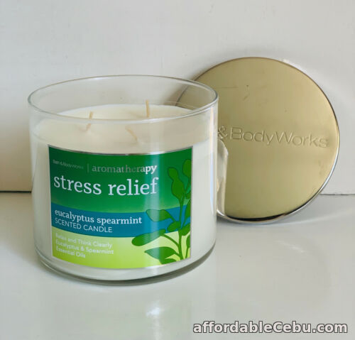 1st picture of BATH & BODY WORKS 3-WICK CANDLE AROMATHERAPY STRESS RELIEF EUCALYPTUS SPEARMINT For Sale in Cebu, Philippines