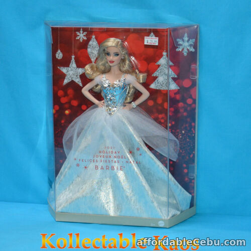 1st picture of Barbie - 2021 Holiday Barbie Doll with Blonde Wavy Hair For Sale in Cebu, Philippines