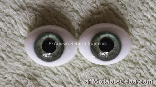 1st picture of 18mm Meadow Green Oval Glass Eyes Reborn Baby Doll Making Supplies For Sale in Cebu, Philippines