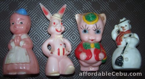 1st picture of 4 VINTAGE BABY RATTLES - CIRCA 1940's/50's ERA For Sale in Cebu, Philippines